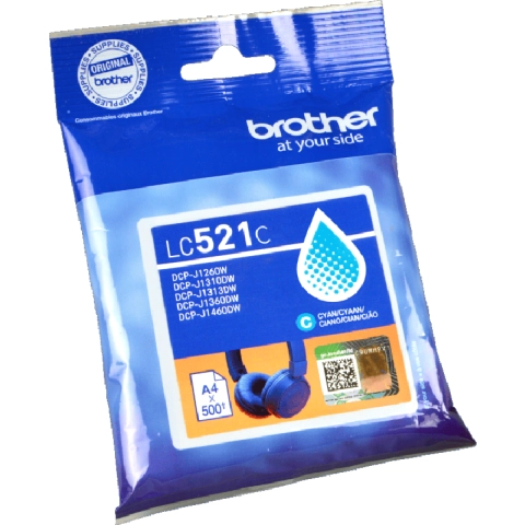 Oryginalny Tusz Cyan Brother LC 521C, LC521C